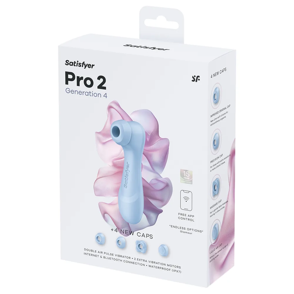 Satisfyer Pro 2 Generation 4 - dráždidlo klitorisu s tlakovými vlnami (modré) – Obrázok 6