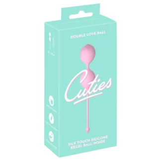 Cuties - silikónové gejšine guličky s dvoma guľôčkami (ružové)