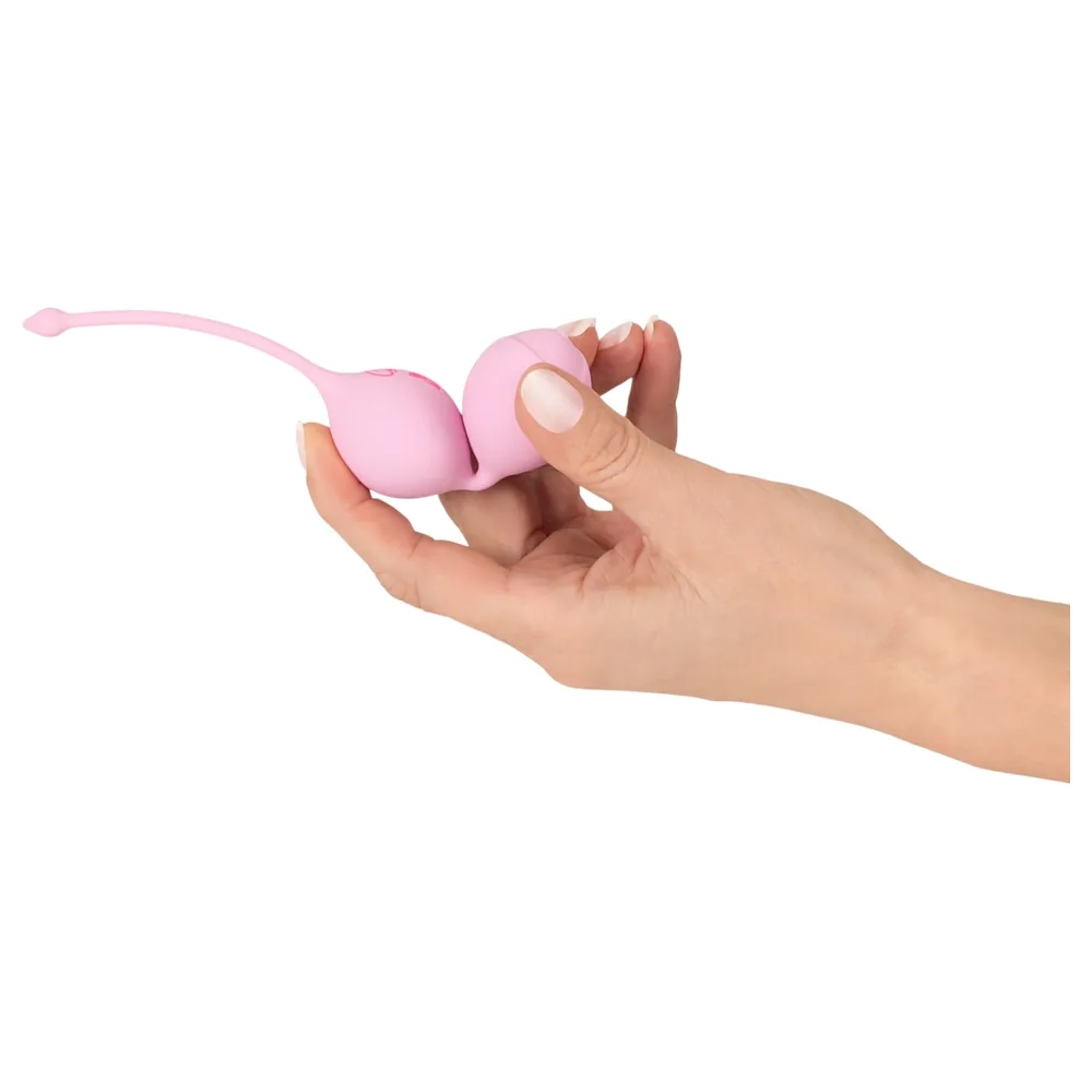 Cuties - silikónové gejšine guličky s dvoma guľôčkami (ružové) – Obrázok 6