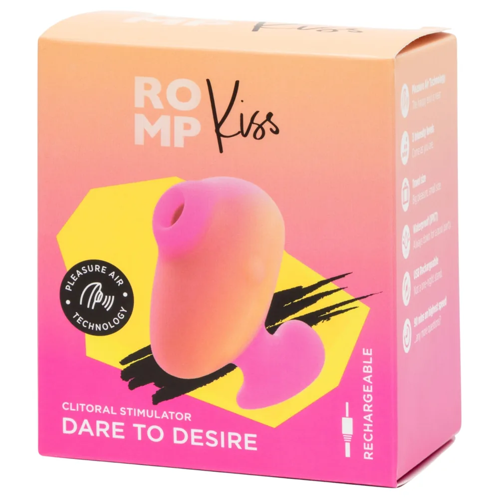 ROMP Kiss - vibračný stimulátor klitorisu s vlnami vzduchu (ružový)