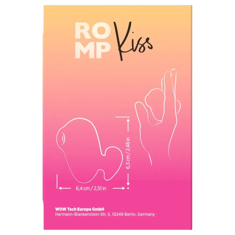 ROMP Kiss - vibračný stimulátor klitorisu s vlnami vzduchu (ružový) – Obrázok 2