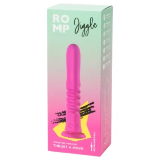 ROMP Jiggle - vibračný posúvač s prísavkou (ružový)