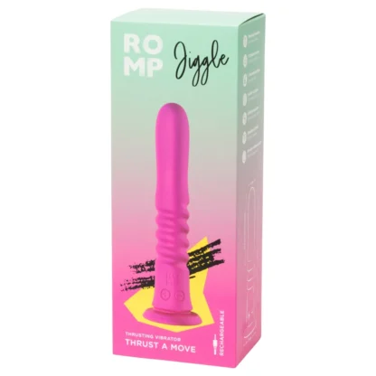 ROMP Jiggle - vibračný posúvač s prísavkou (ružový)