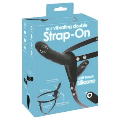 You2Toys - diaľkovo ovládaný dvojitý nasadzovací vibrátor (čierny)