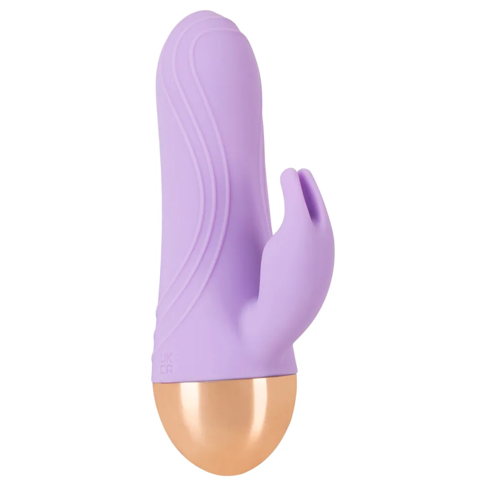 Cuties - akumulátorový, vodotesný mini vibrátor s klitorisovým ramienkom (fialový) – Obrázok 2