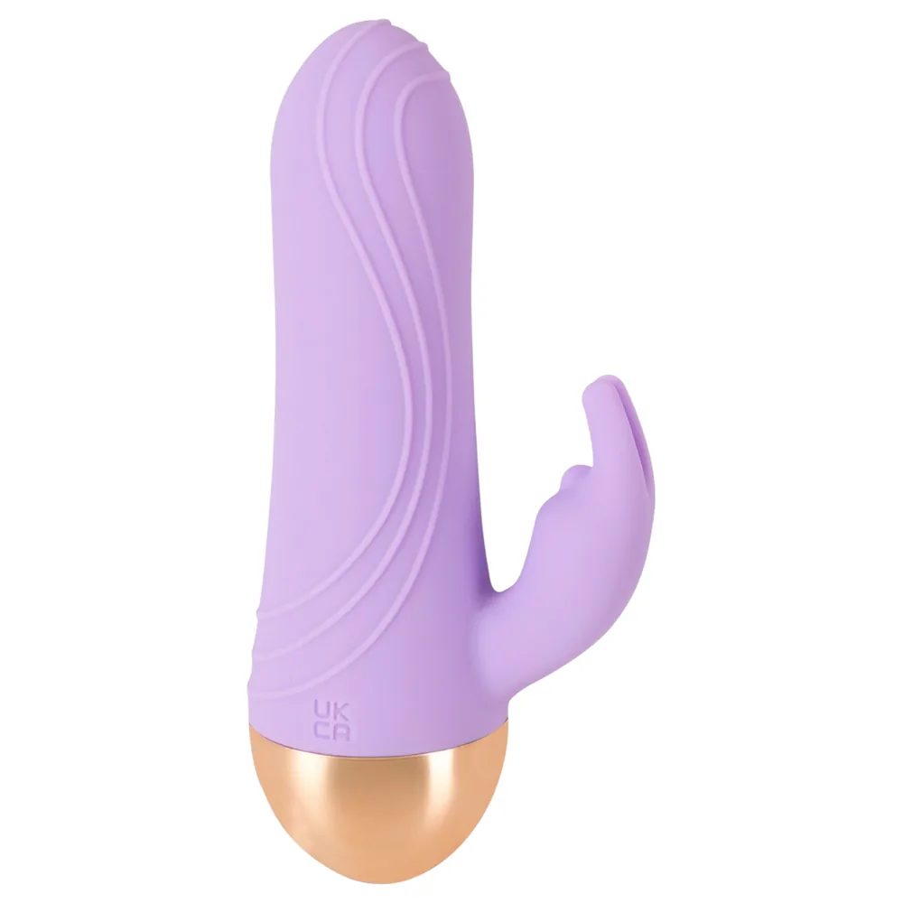 Cuties - akumulátorový, vodotesný mini vibrátor s klitorisovým ramienkom (fialový) – Obrázok 4