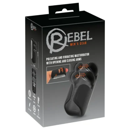 Rebel - pulzujúci, vibračný masturbátor (čierny)