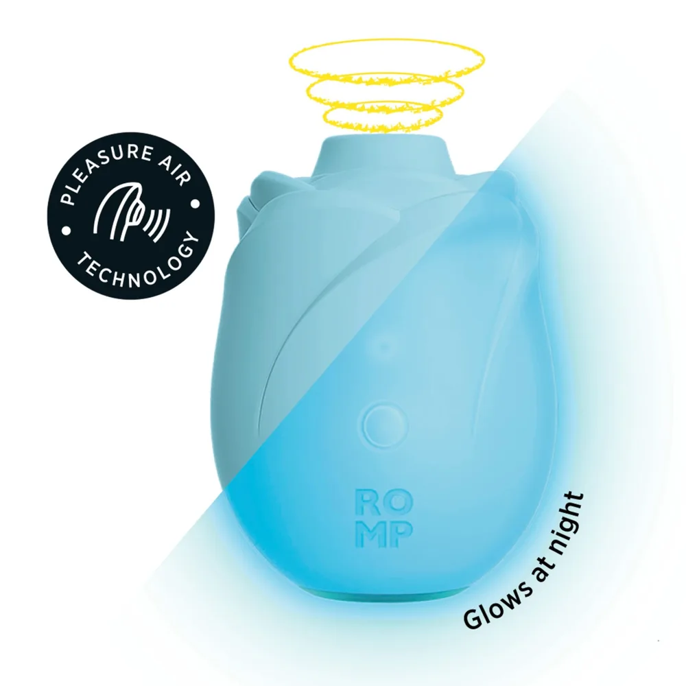 ROMP Rose Glow - vzduchový stimulátor klitorisu (modrý) – Obrázok 9