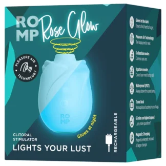 ROMP Rose Glow - vzduchový stimulátor klitorisu (modrý)