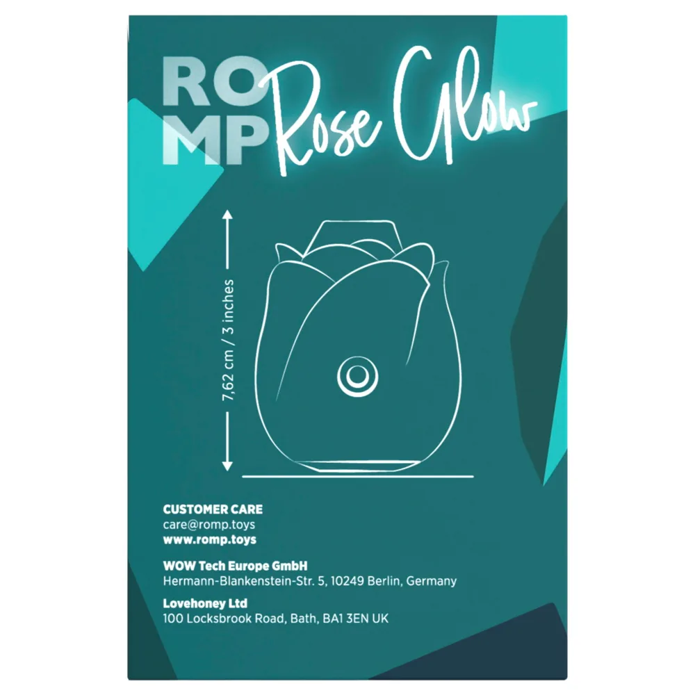 ROMP Rose Glow - vzduchový stimulátor klitorisu (modrý) – Obrázok 3