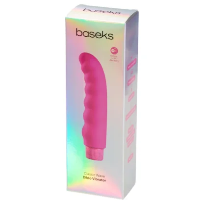 Baseks - vlnitý vibrátor (ružový) - 16 cm