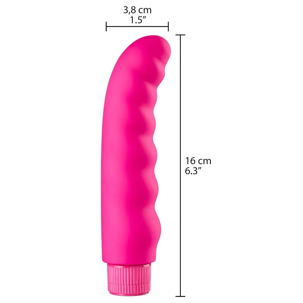 Baseks - vlnitý vibrátor (ružový) - 16 cm – Obrázok 2