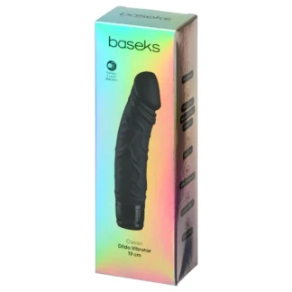 Baseks - realistický tyčový vibrátor (čierny) - 19 cm