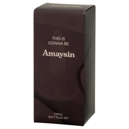 Amaysin - silikónová análna sada plugov (čierna a zelená) - 3 ks