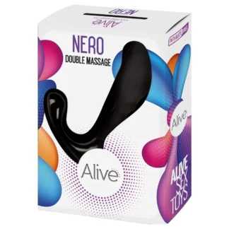 Alive Nero - akumulátorový vibračný stimulátor prostaty (čierny) - 7 cm