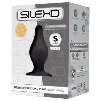 SILEXD Model 2 - na teplo reagujúci silikónový análny kolík (čierny) - S