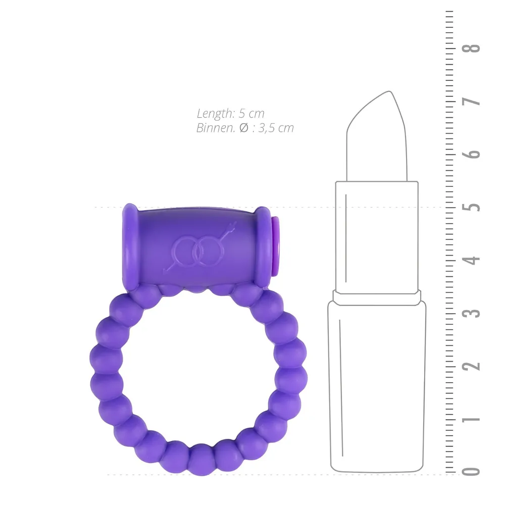 Easytoys - vibračný erekčný krúžok (fialový) – Obrázok 3