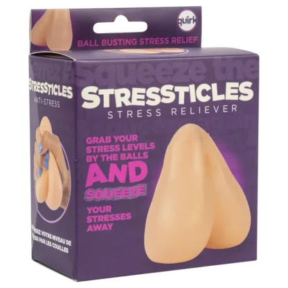 Stressticles - antistresová loptička - semenníky - natur