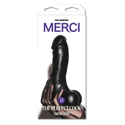Doc Johnson The Perfect Cock - realistický dildo (čierny) - 19 cm