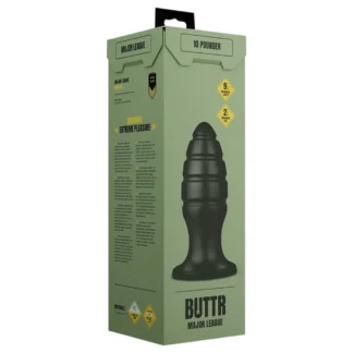 BUTTR Aftershock - obrovský análny plug (čierny) - 23 cm