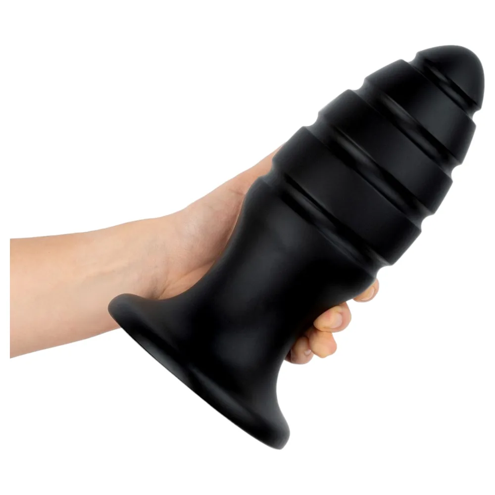 BUTTR Aftershock - obrovský análny plug (čierny) - 23 cm – Obrázok 7