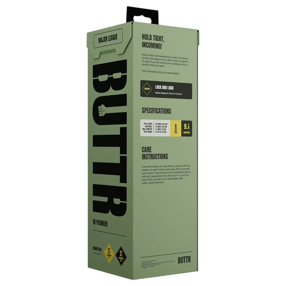BUTTR Caterpiller - obrovský análny kolík (čierny) - 29 cm – Obrázok 2