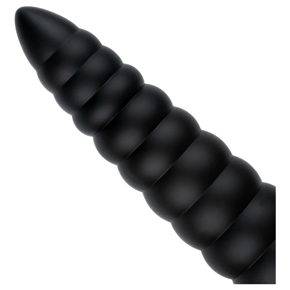 BUTTR Caterpiller - obrovský análny kolík (čierny) - 29 cm – Obrázok 4