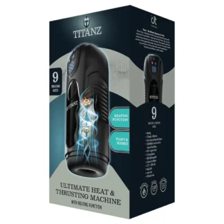 Titanz Ultimate Heat & Thrusting - automatický masturbátor (čierny)