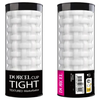 Dorcel Cup Tight - masturbátor pre mužov s perličkovým kanálikom (biely)