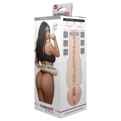 Fleshlight Girls Violet Myers Ahegao - realistický análny masturbátor (telovej farby)