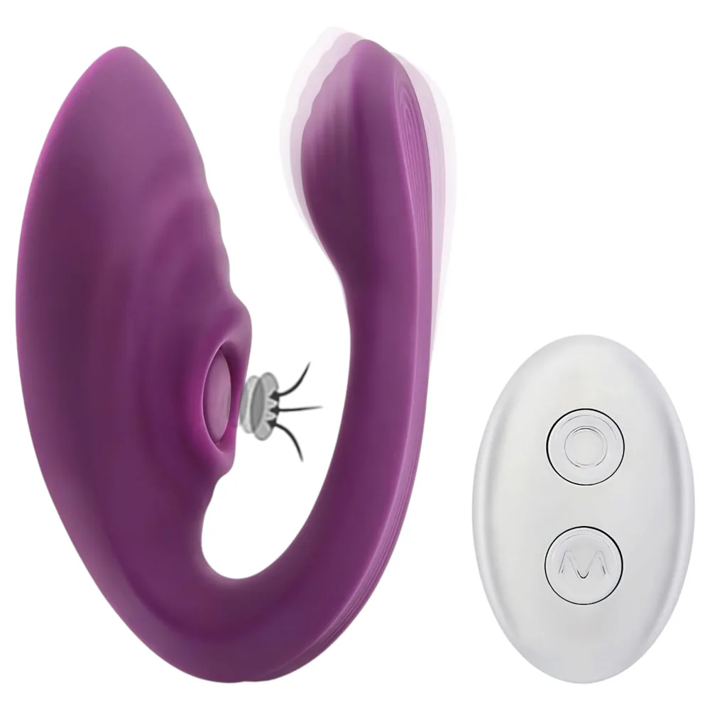 DiDi Sync Passion - diaľkovo ovládateľný, poklepávajúci párový vibrátor (fialový) – Obrázok 6