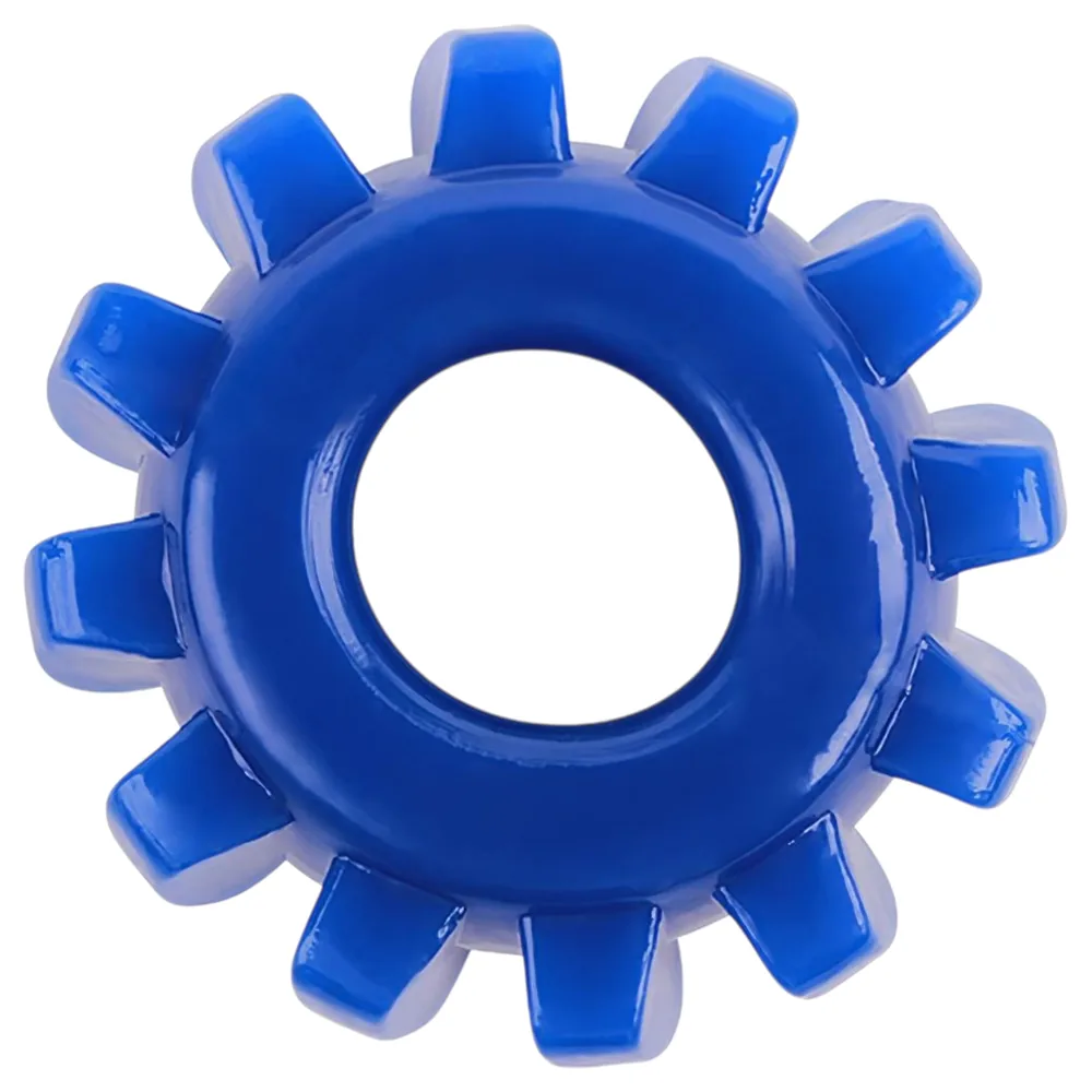 GK Power Gear Up - sada krúžkov na penis s ozubeným kolieskom (modrá) – Obrázok 2