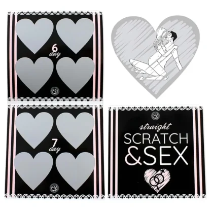 Secret Play Scratch & Sex Straight - stieracia hra so sexuálnymi pozíciami pre páry (v 5 jazykoch)