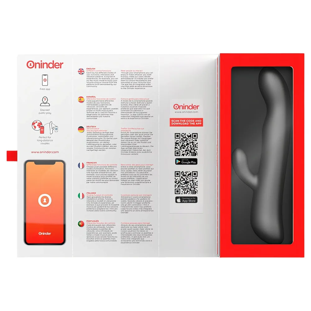 Oninder Oslo - appos, rotačný vibrátor s klitorisovým ramienkom (čierny) – Obrázok 2